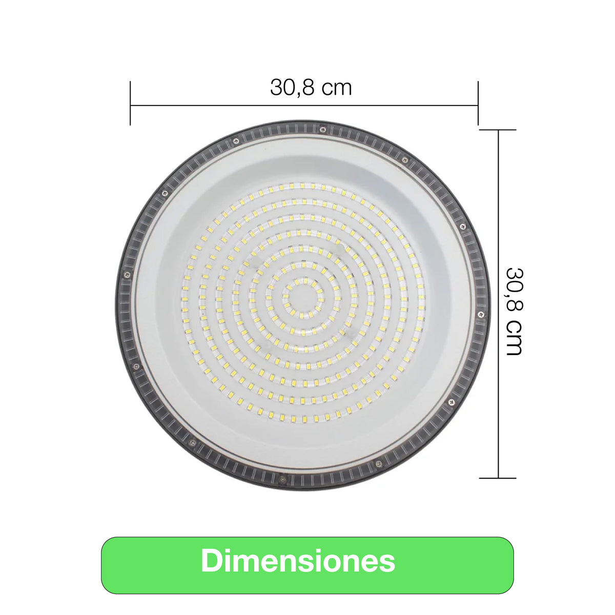 Campana Led Ufo 200w 20.000lm Ip65 Luz Fría Industrial