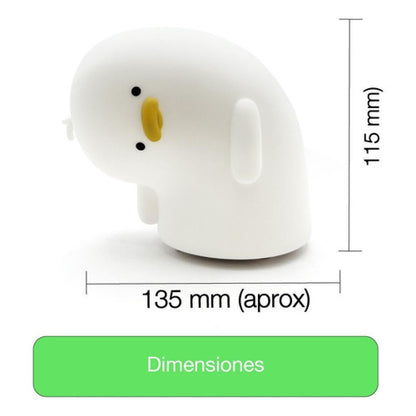 Lámpara Nocturna Espantacuco Recargable Led Pato Cálida+rgb - Te Importa