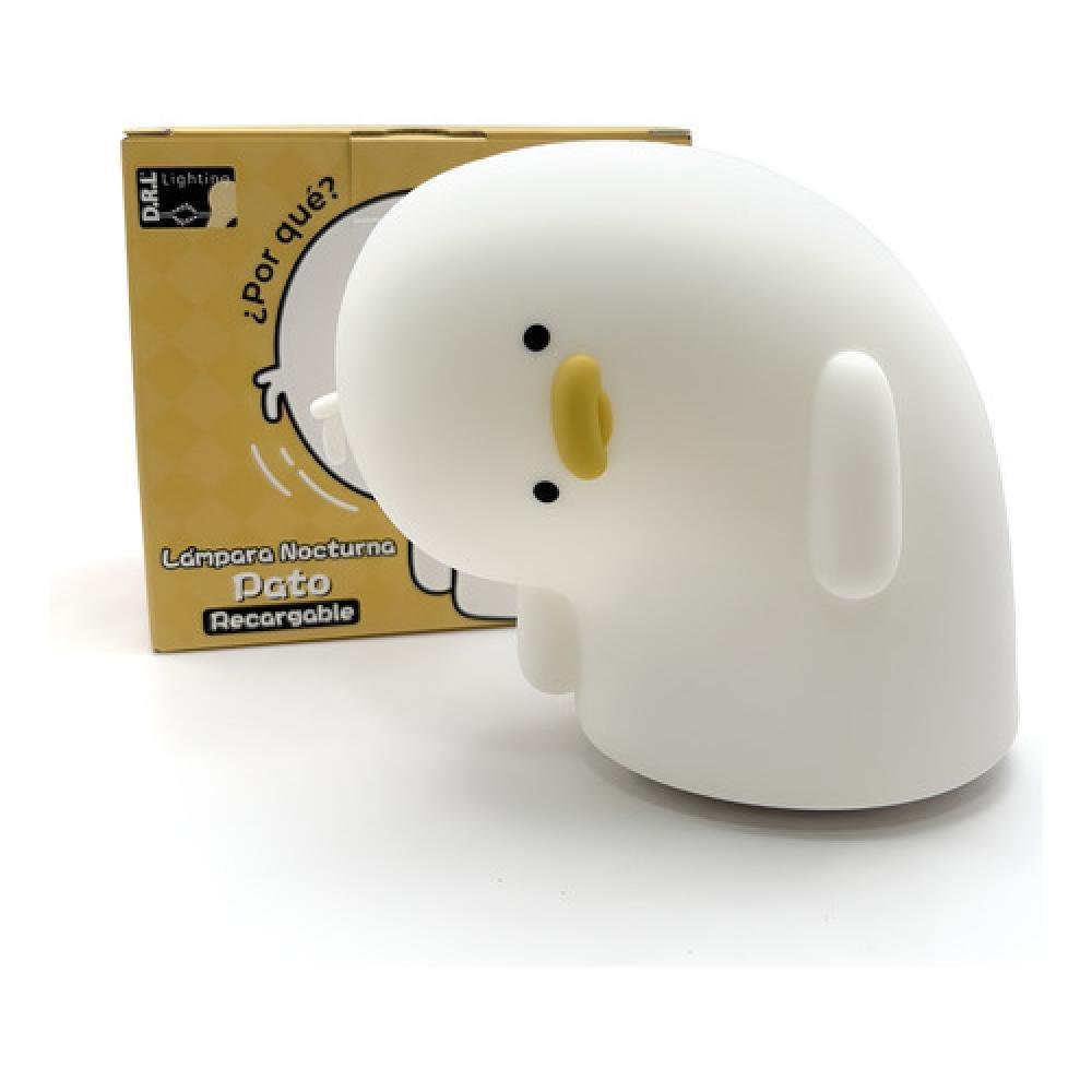 Lámpara Nocturna Espantacuco Recargable Led Pato Cálida+rgb - Te Importa