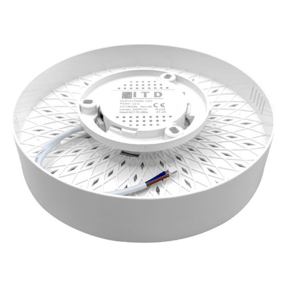 Pack 4 Plafon Panel Led Redondo Sob Itd Decorativo 22w 6000k - Te Importa