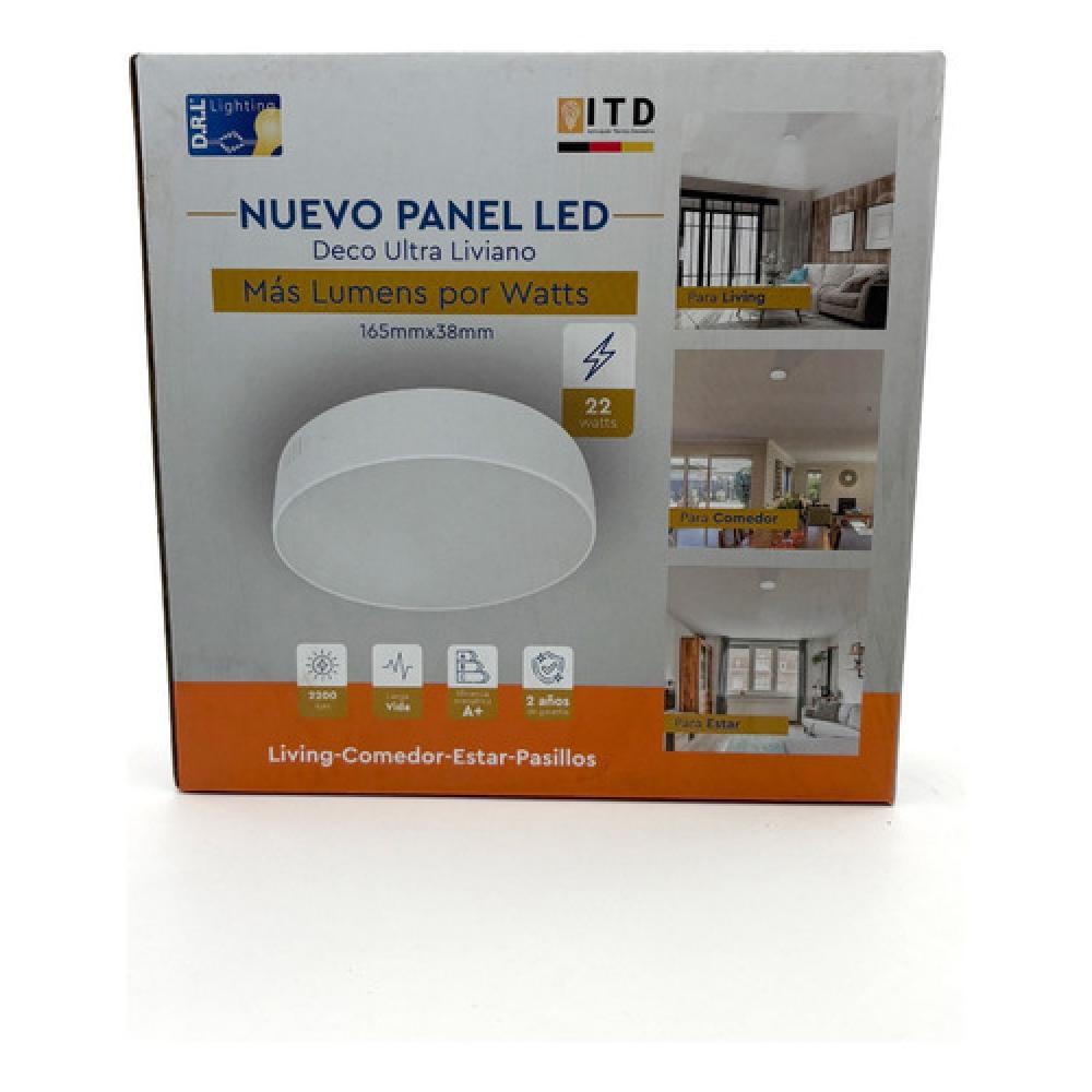 Pack 4 Plafon Panel Led Redondo Sob Itd Decorativo 22w 6000k - Te Importa
