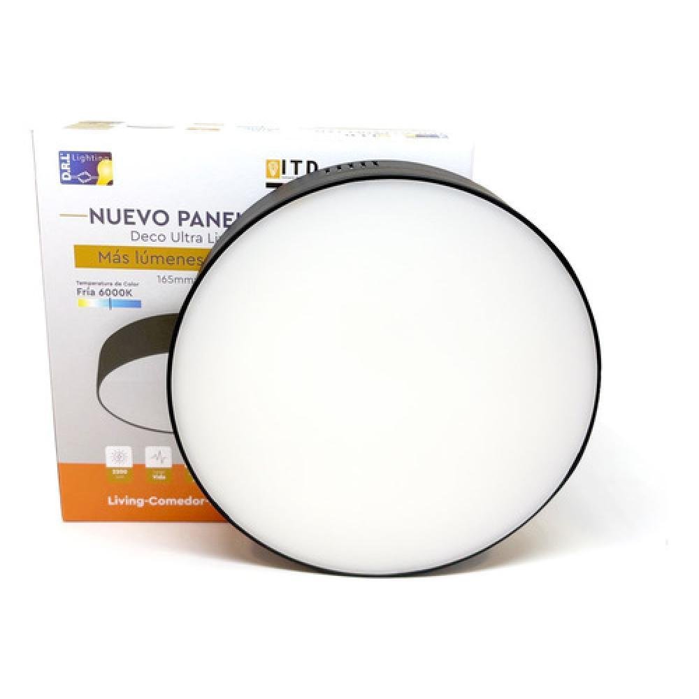 Pack 4 Plafon Panel Led Redondo Sob Itd Decorativo 22w 6000k - Te Importa